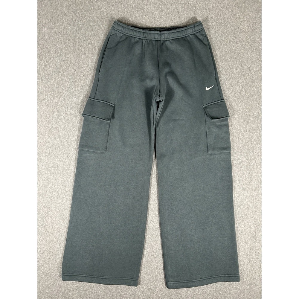 Nike Sportswear Cargo Sweatpants Mens Gray Fleece Wide Leg Baggy Jogger Pants S